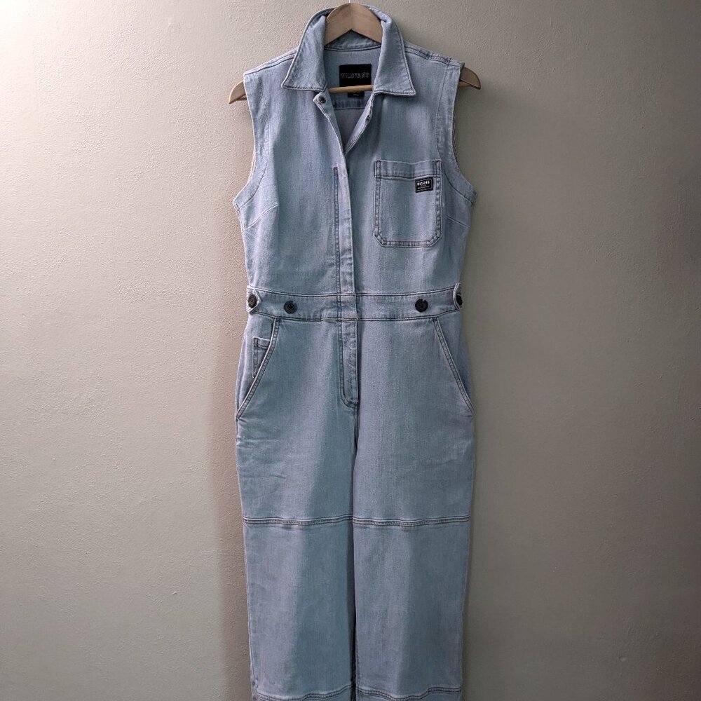 Wildfang sleeveless denim jumpsuit